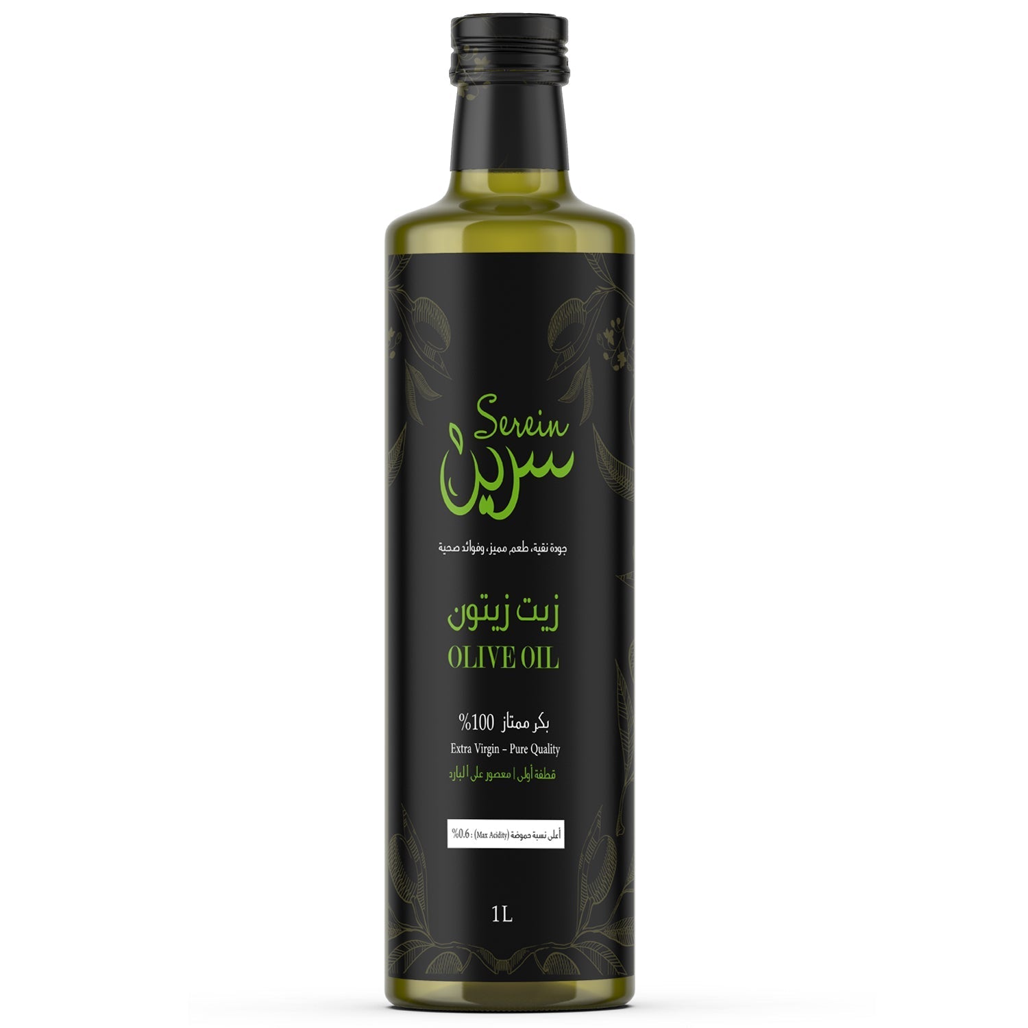 زيت زيتون بكر ممتاز 1 لتر (بلاستيك معتم)